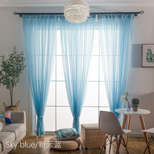 Sheer Curtains Window Curtains Decor Curtains White Sheer Yarn Tulle Orange Green Curtains for Room Divider Decor Children Wedding Ceiling Drapes WP184B
