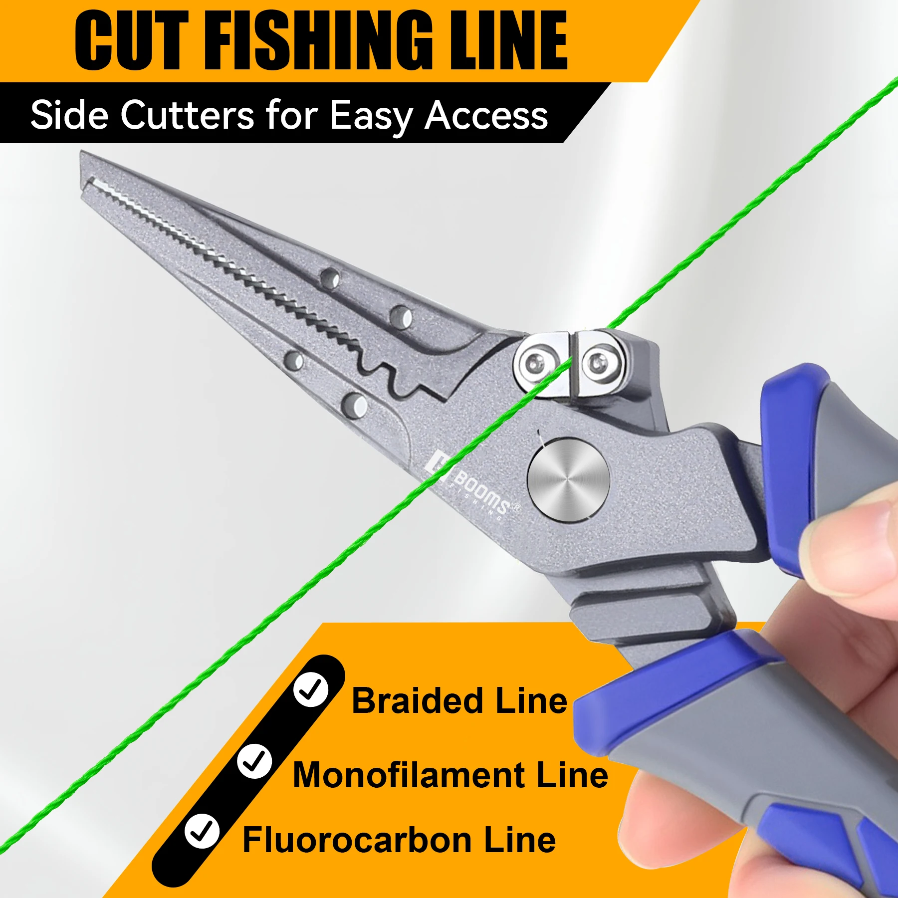 Booms Fishing XW15 Carbon Steel Fishing Pliers 7.6in 3