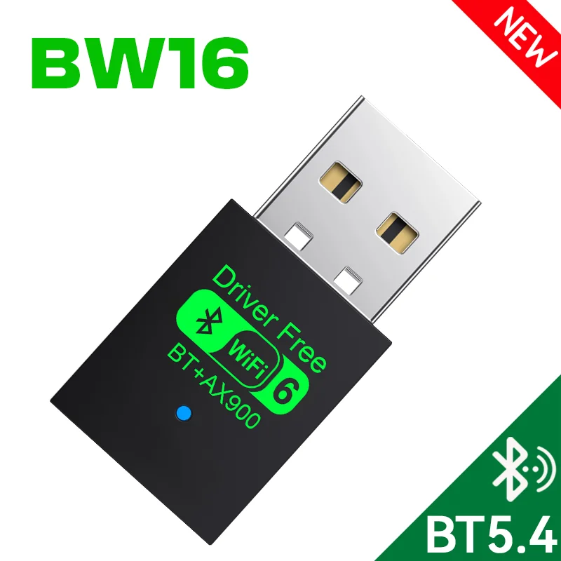 AX900 USB WiFi 6 מתאם Bluetooth 5.4 2in1 דונגל דואל בנד 2.4G&5GHz רשת אלחוטית מקלט DRIVER FREE עבור Windows 10/11