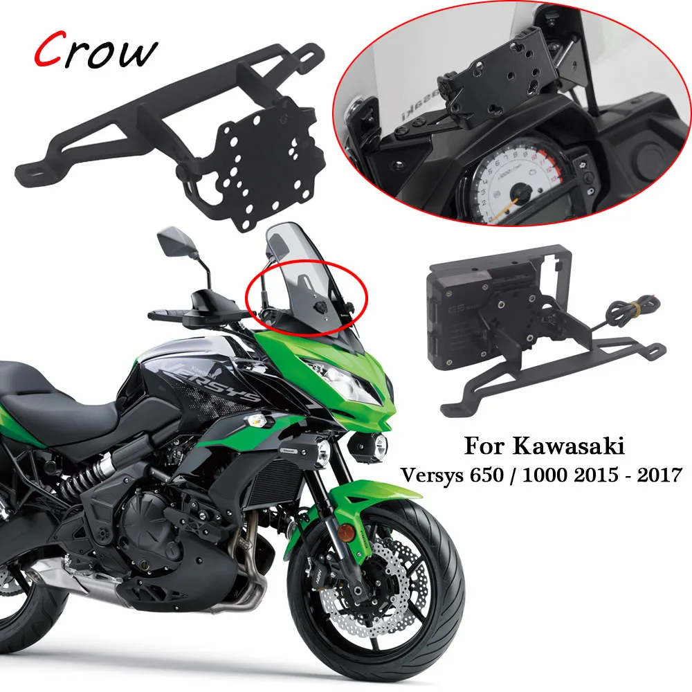 

Для Kawasaki Versys 650/1000 MY 2015 аксессуары для мотоциклов модифицированный кронштейн Gps-навигации для мотоциклов