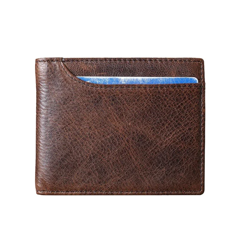 Wholesale 100% Genuine Leather Men Wallets Premium Product Real Cowhide Wallets for Man Short Black Walet Portefeuille Homme 5