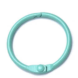Set of 10 Colorful Metal Alloy O-Ring Keychain Jump Rings for DIY Jewelry and Crafts (Mint Green)