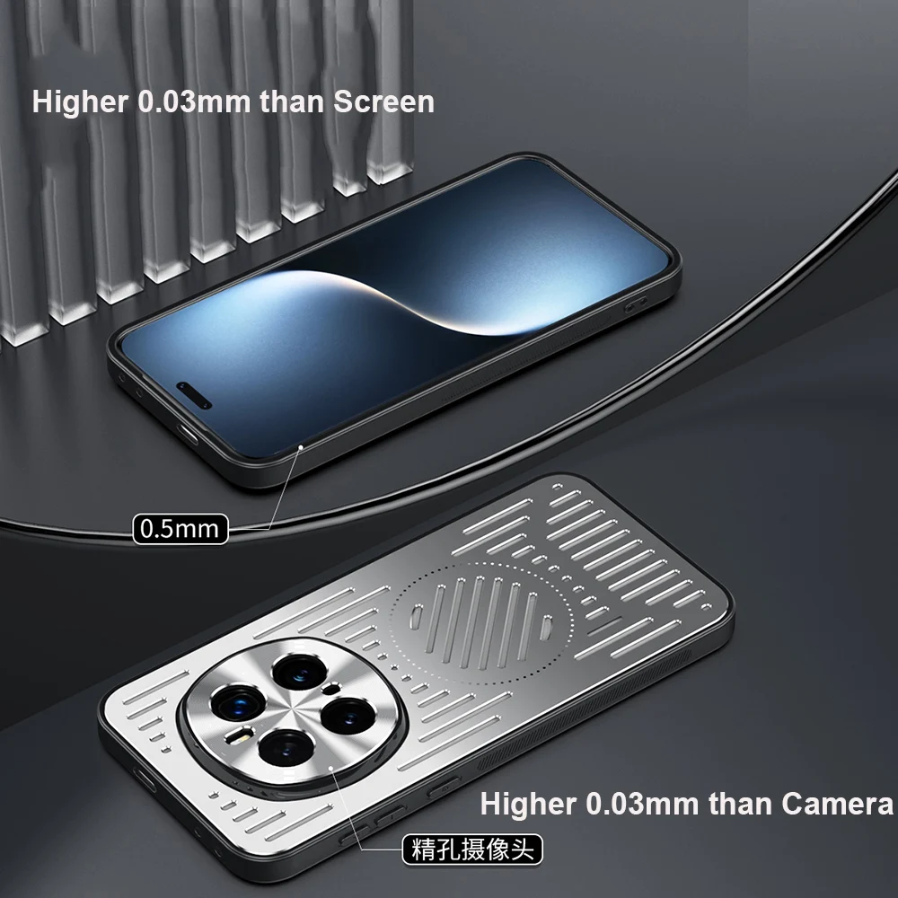 Luxury Aromatherapy Magnetic Heat Dissipation Shockproof Metal Phone Case Cover