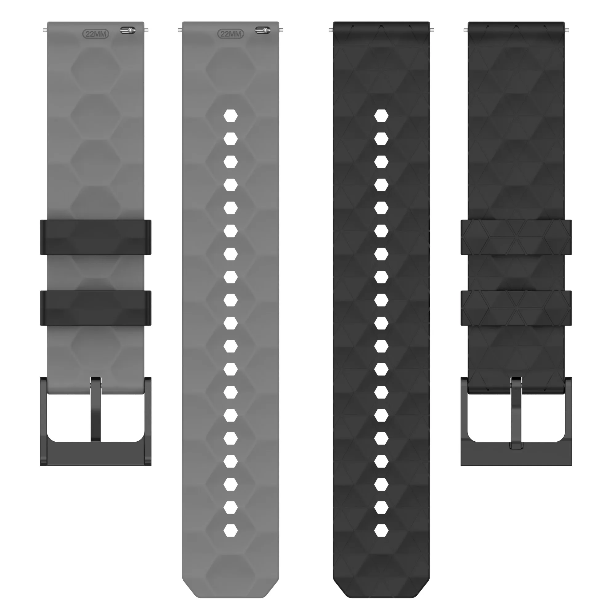 Silicone Sport Watchband – 20/22mm Replacement Strap