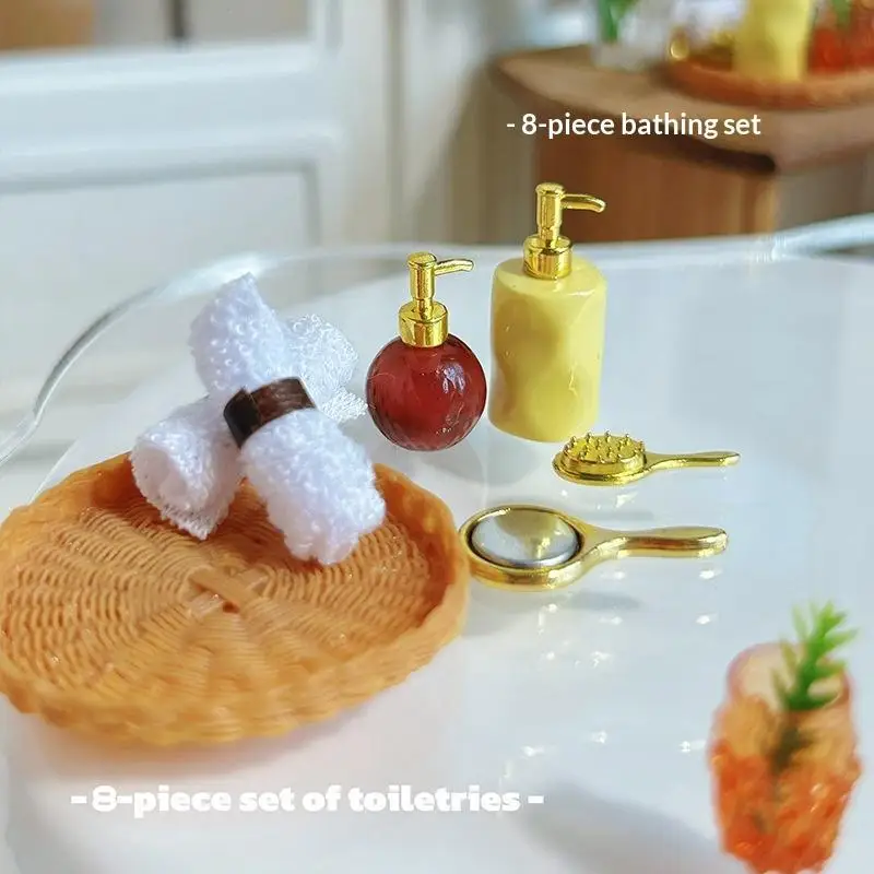 Miniature DIY Dollhouse Toiletry Kit with Realistic Details