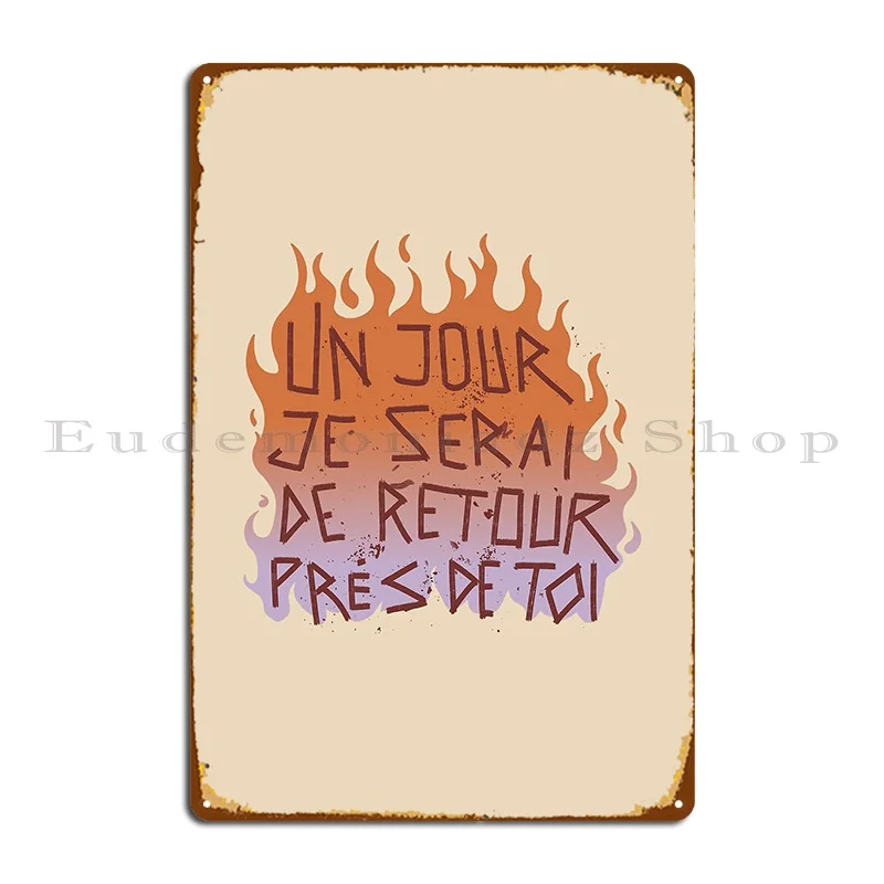 Disco Elysium Un Jour Je Serai Iscrizione Metal Sign Design Iron Kitchen Party Cinema Tin Sign Poster