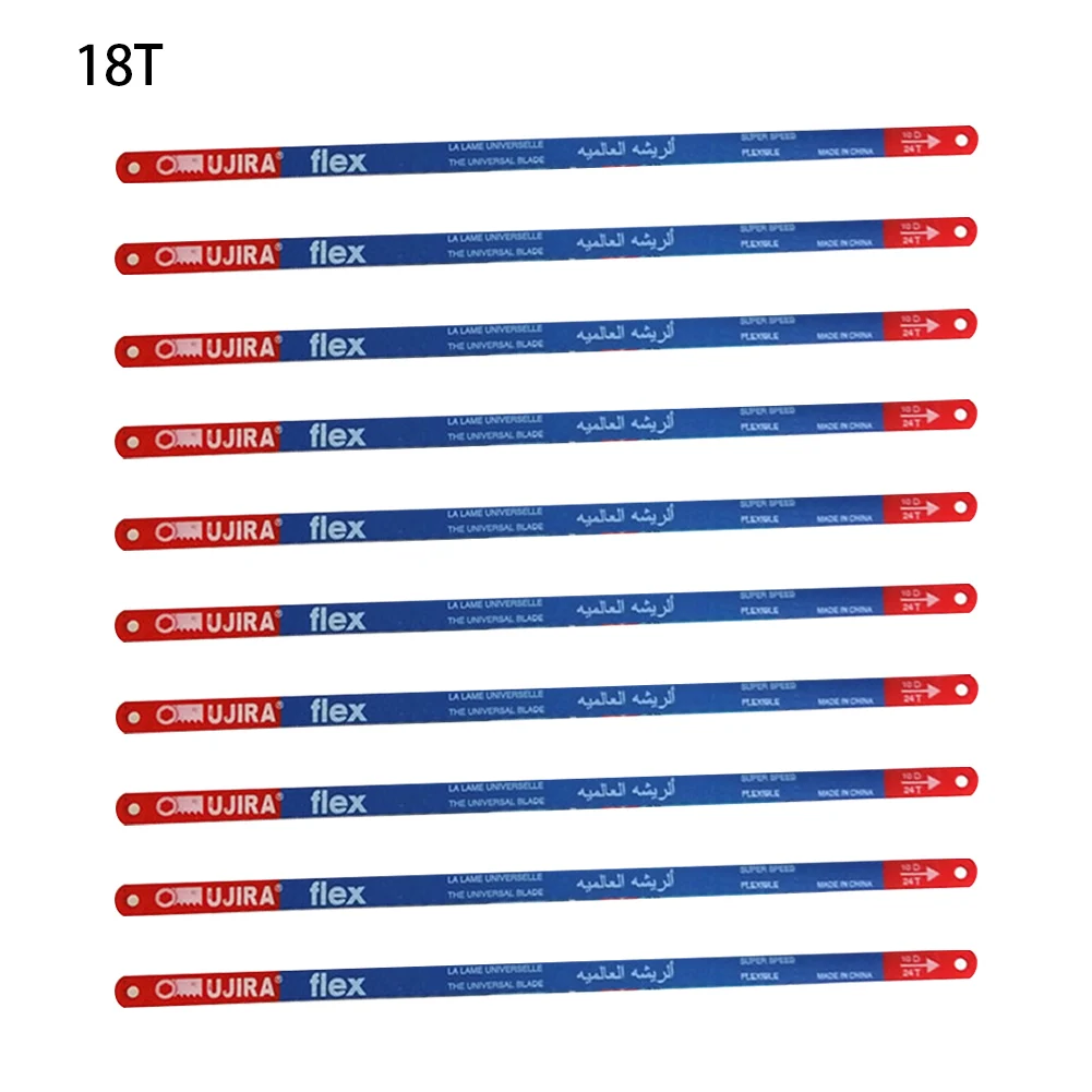thumbnail image 1 of 10 hojas de sierra para metales de 300 mm, hojas de sierra de mano de 14T/18T/24T, bimetálicas, para cortar carne y madera, herramientas manuales, herramientas de corte para carpintería, 1 of 4