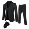 TweedLad Men's Business Suit Set Groomsmen Regular Fit-Tuxedo Jacket+Trousers Men Suit Set Lapel Formal Stylish Buttons Pockets 1