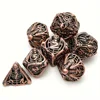 Metal DND Dice Set, 7-piece warrior head hollow design, easy to roll D&D dice, role-playing game D&D metal dice 4