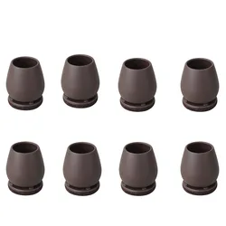 8PCS Chair Leg Floor Protectors with Thick Felt Pads - Silicone Furniture Feet Covers (M Round)
