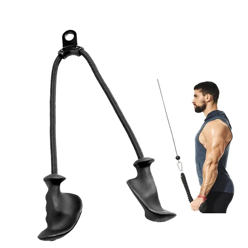 Pull On Rope Gym Triceps Ropes Fitness Heavy Duty Pull Down Handles Back Arm Muscle ...
