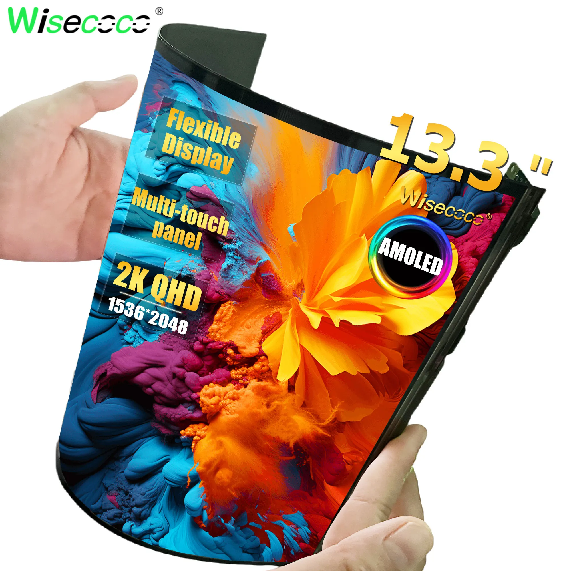折り曲げ可能なディスプレイ裏表2枚wisecoco 6インチ 2K wisecoco7.8