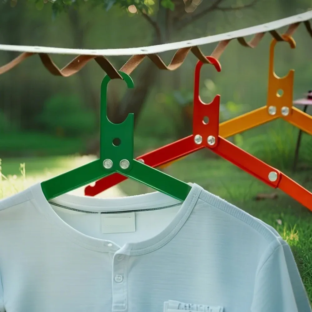 Folding Aluminum Camping Clothes Hanger 2