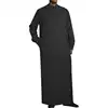 Muslim Robe Men Stand Collar Button Robe Saudi Arabia Kaftan Musulman Abaya Qamis Caftan Fashion Islam Dress Eid S-3XL