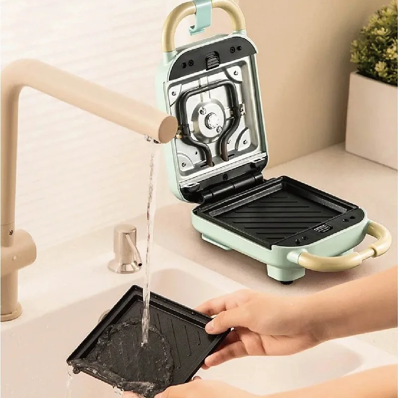 220V Electric Sandwich Machine Takoyaki Pancake Breakfast Machine Multifunctional Toaster Donut Mini Timer Waffle Maker Toaster 4
