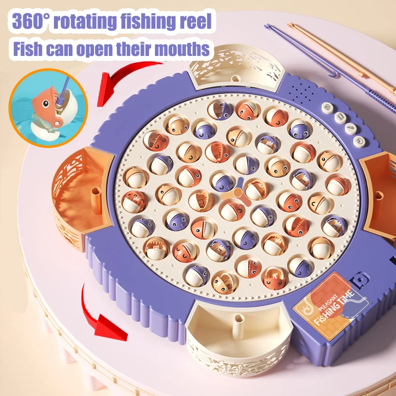 Fishing Toys for Children Boys Girls Magnetic Fish Game Electric