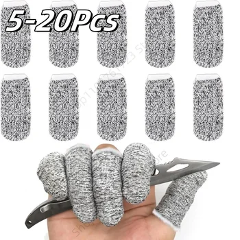 5-20Pcs Finger Cots Thumb Protector Anti-Cut Fingertips Finger Sleeve Flexible Resistant Protection Finger Cots DIY Kitchen Tool