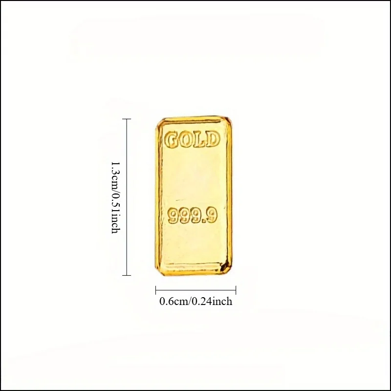 Simulated Mini Gold Bar, Zinc Alloy, Home and Desktop