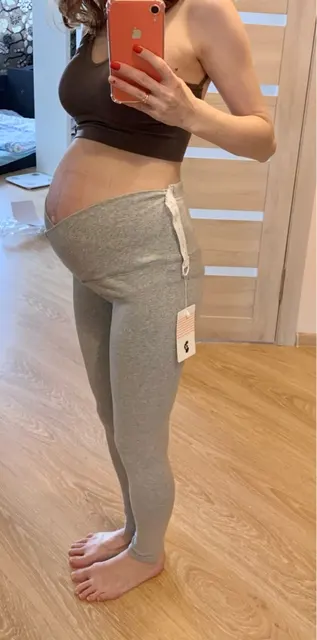 Acheter Leggings de grossesse taille haute pour femmes enceintes, slim,  soutien du ventre, tricoté, pantalon modelant le corps