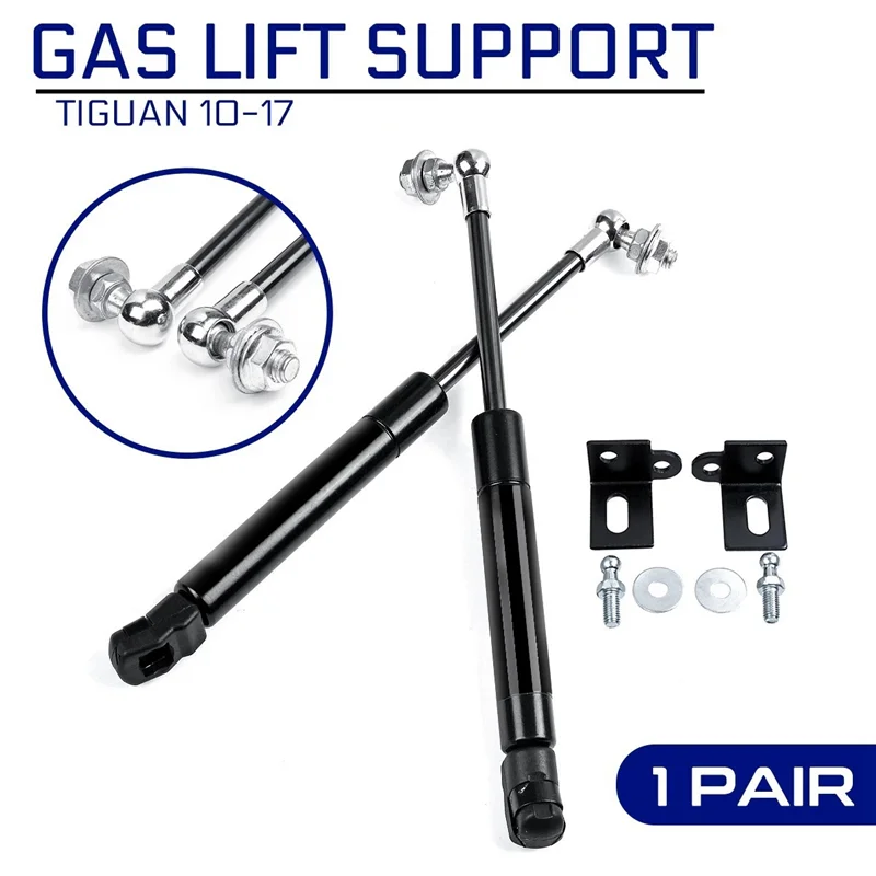 2Pcs Front Engine Cover Bonnet Hood Gas Strut Bars Gas Spring Shock Lift Support Rod for Tiguan Mk1 2010 -