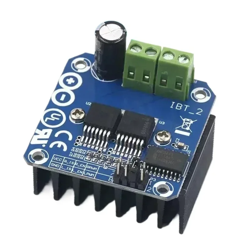 EGBO H-브리지 고전력 모터 드라이버 모듈, Arduino용 DIY 스마트 자동차 전류 진단, 더블 BTS7960, 43A, 1Pc