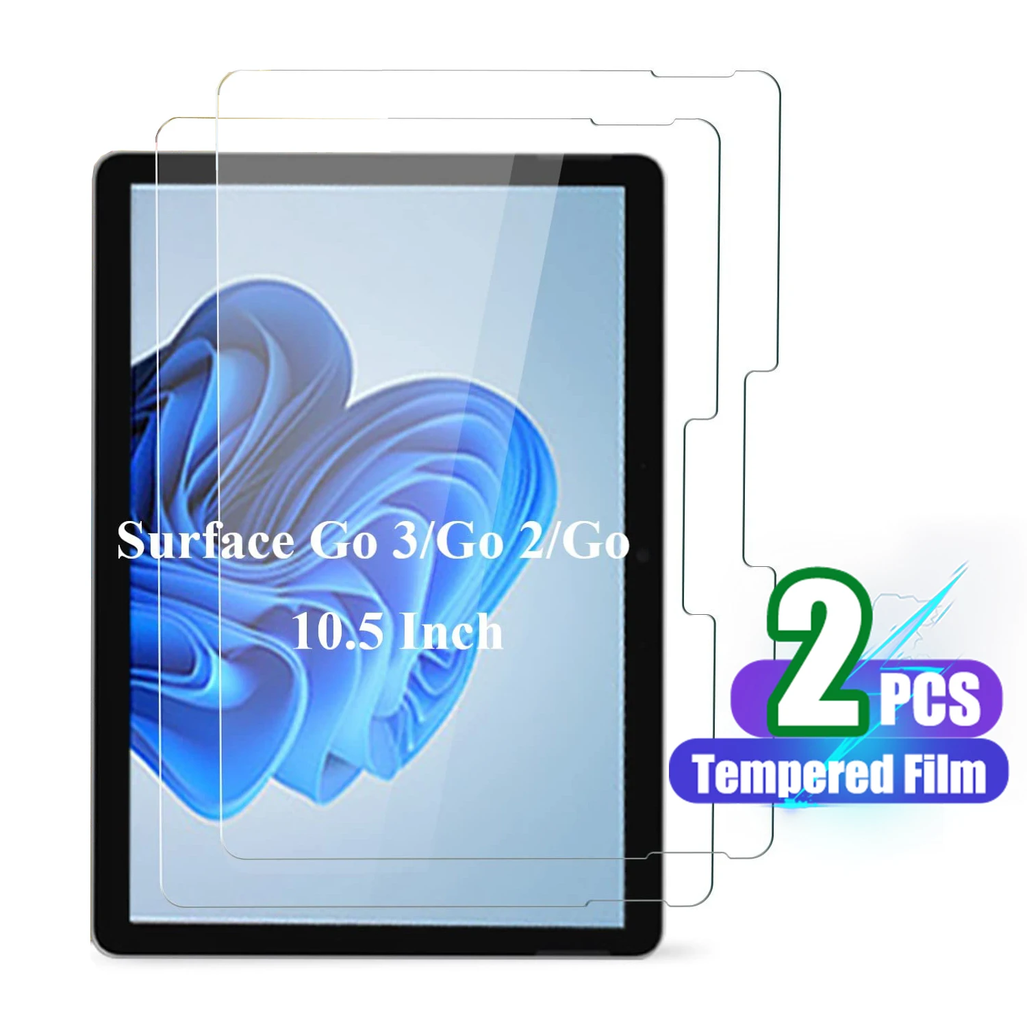 

2 шт. закаленное стекло для Microsoft Surface Go 3 Go 2 Go 10,5 Защитная пленка для экрана с защитой от царапин HD 9H закаленное стекло