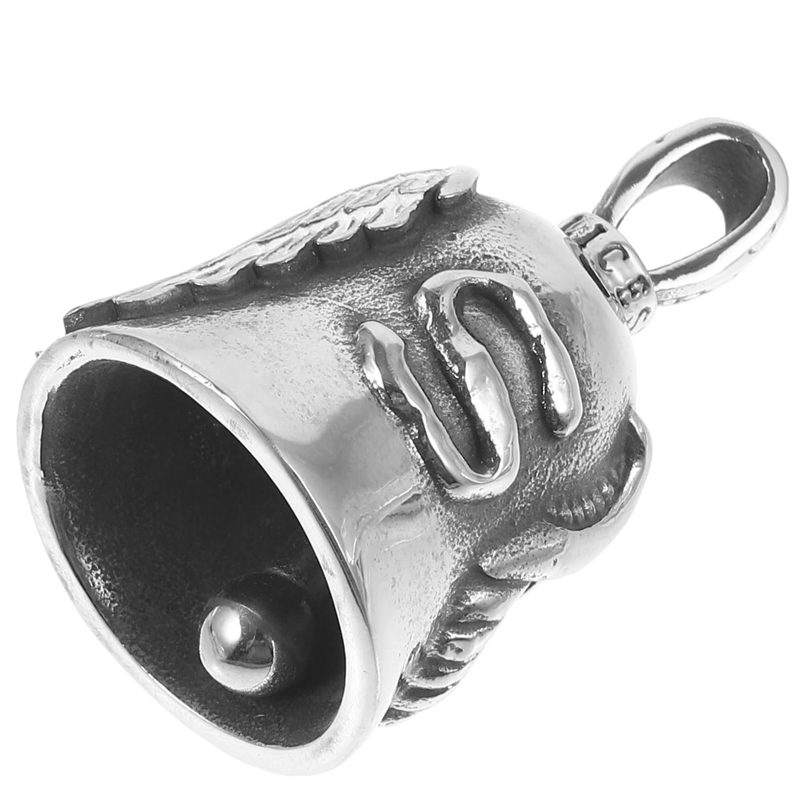 Campanello Per Moto Buona Fortuna Portachiavi Con Ciondolo Decorativo Vintage Angel Wing In Acciaio Inossidabile Per Bici