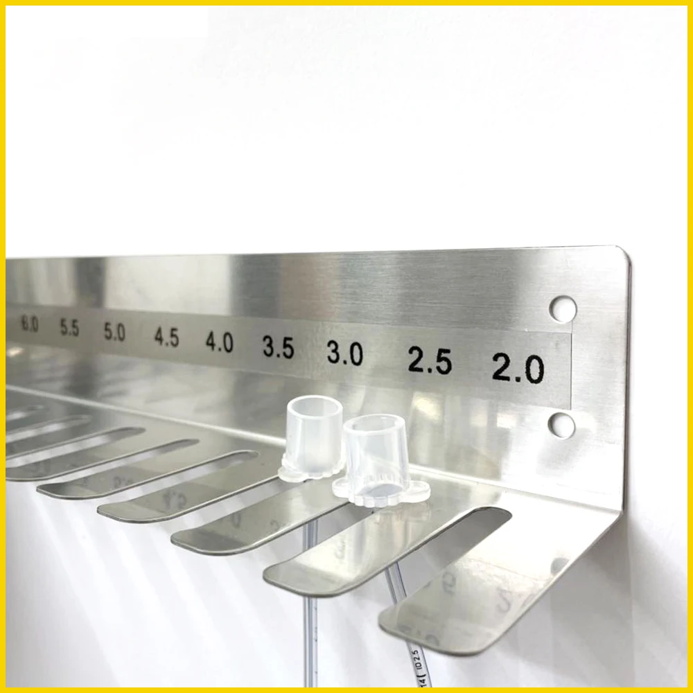 Zonon Endotracheal Tube Rack - 26.4" Stainless Steel Wall Holder For Veterinary Tubes