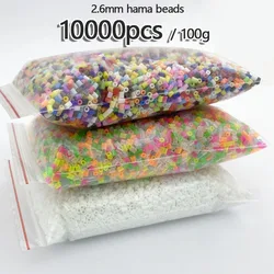 100g/10000pcs 2.6mm mini perler hama beads kids DIY toy colormixing white black color fuse beads learning toys for children