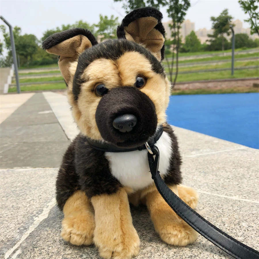 German Shepherd Dog High Fidelity Anime Cute Plushie Wolfhound Plush Toys Lifelike Animals Simulation Stuffed Doll Kawai Toy Kid 3