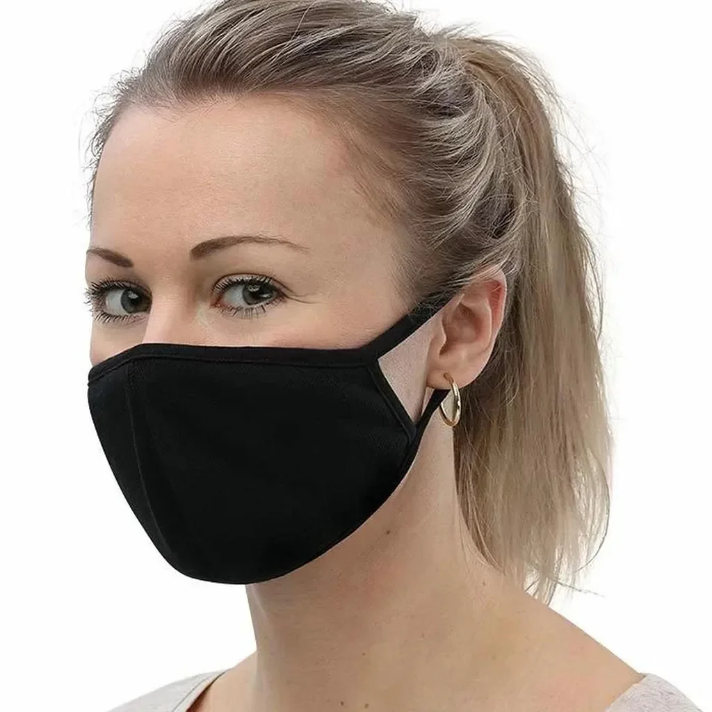 Black Mask Washable Cycling Cotton Mouth Face Mask Men Women Reusable Party supply Halloween Cosplay breathe freely outdoor 1pcs