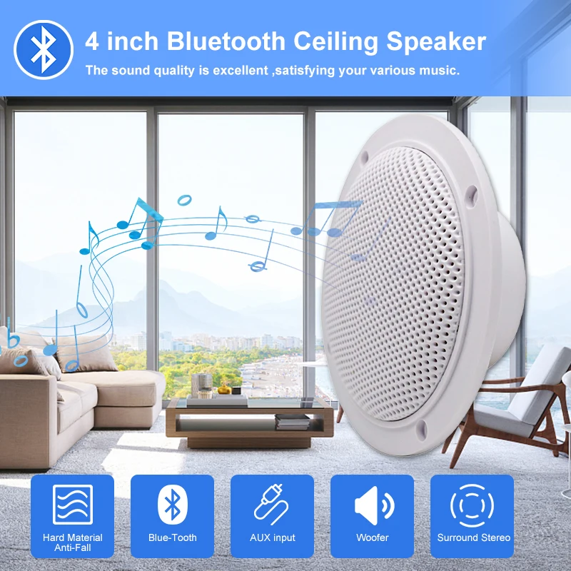 Altoparlanti Da Soffitto Herdio 16,5cm - 320W, 2 Vie, Resistenti All'Umido, Per Cucina, Bagno, Soggiorno - Coppia - Foto 6