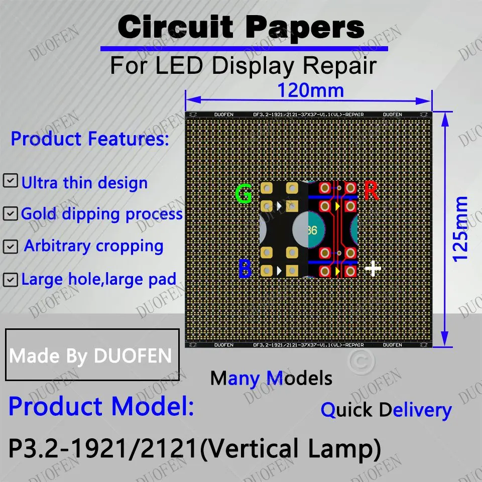 P3.2-1921-2121（VL） Circuit Paper 120X125mm for repairing damaged PCB pads