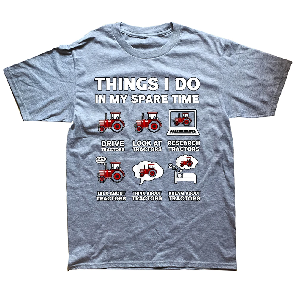 Tricou amuzant cu tractoare, iubitor de 6 lucruri pe care le fac în timpul liber, grafic, streetwear, mânecă scurtă, fermier, cadouri de ziua de naștere de vară_voghion.com