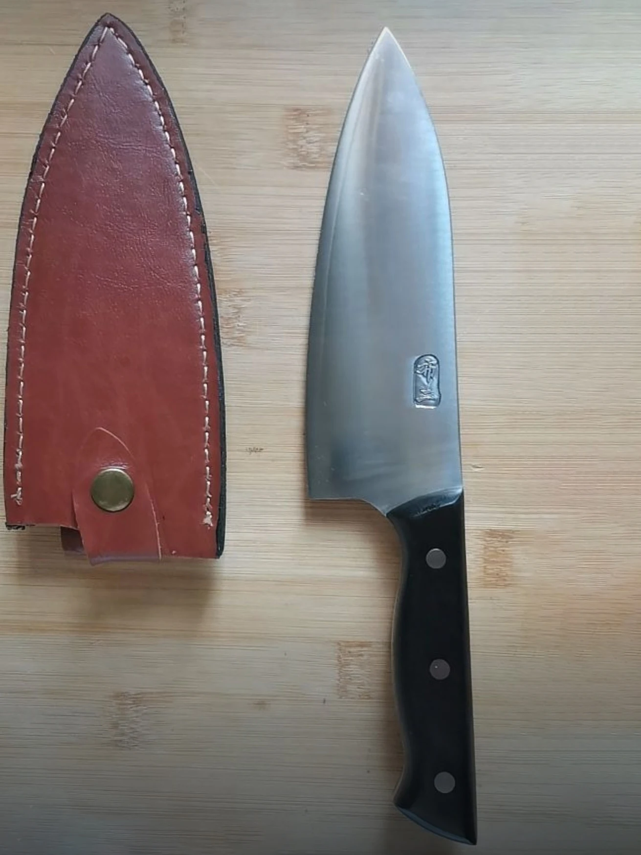 Chopper Knife Chef Cleaver Slicing Kitchen Knife With Cover Meat And Poultry Tools 3-layer BG42 Aviation Special Steel Handmade chef knife