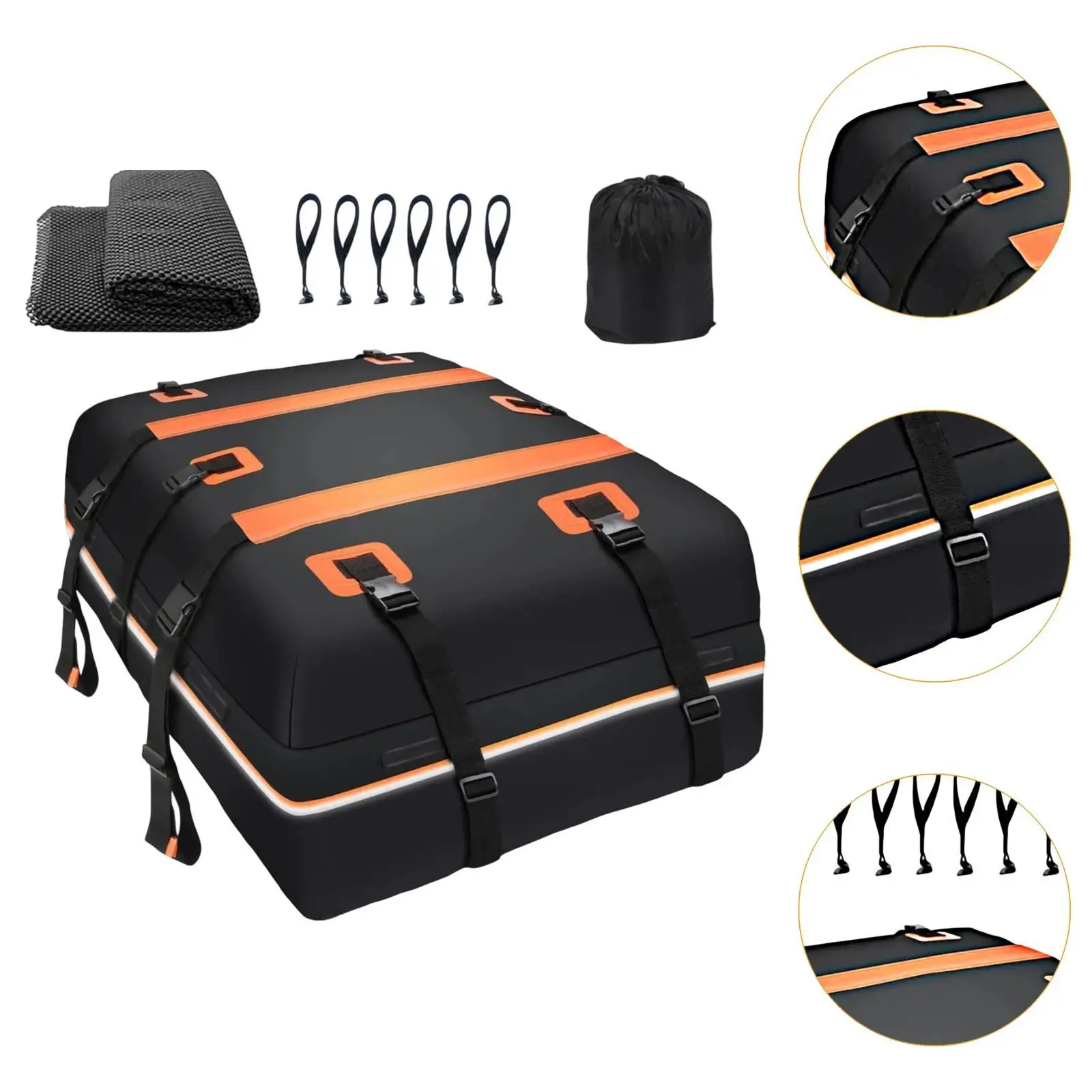 Car Roof Bag Rooftop Cargo Carrier Practical Travel Accessories Heavy Duty for All Cars with and without Rack 20 Cubic Feet Car Roof Bag Rooftop Cargo Carrier Practical Travel Accessories Heavy Duty for All Cars with and without Rack 20 Cubic Feet