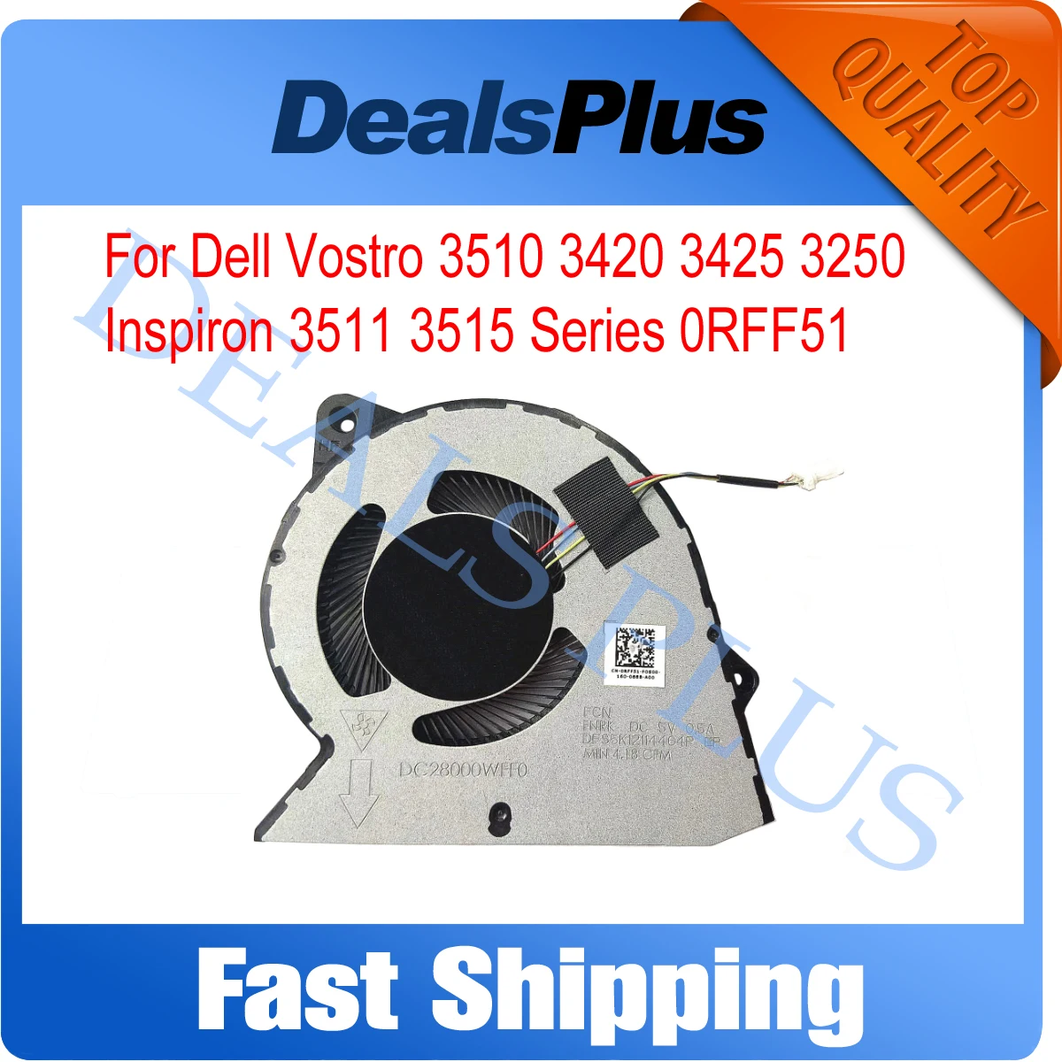 

New Laptop CPU Cooling Fan Replacement For Dell Vostro 3510 3420 3425 3250 Inspiron 3511 3515 Series 0RFF51
