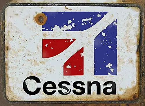 Cessna 항공 비행기 격납고 항공 금속 장식 금속 간판 양철 간판 8X12 인치..