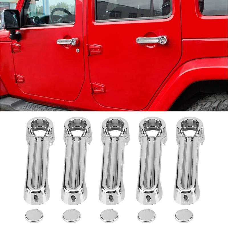 

5 шт., хромированная накладка на дверную ручку для Jeep Wrangler 2006-2018