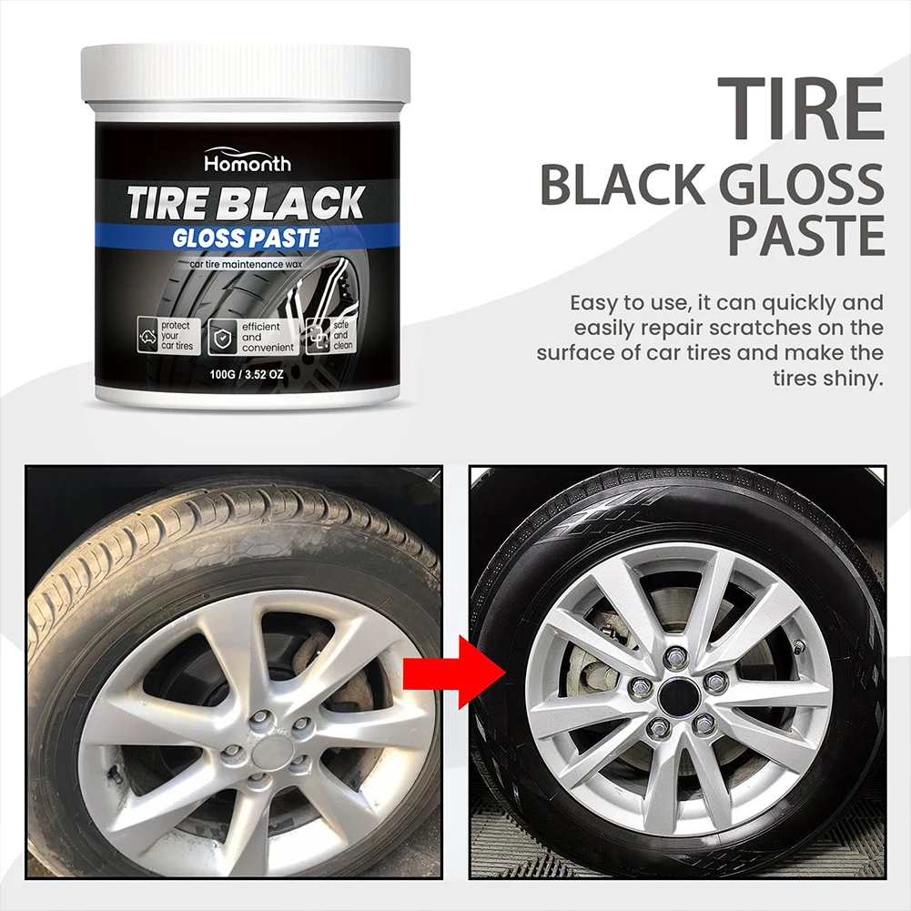 100g Car Tire Wax Tire Polishing Paste