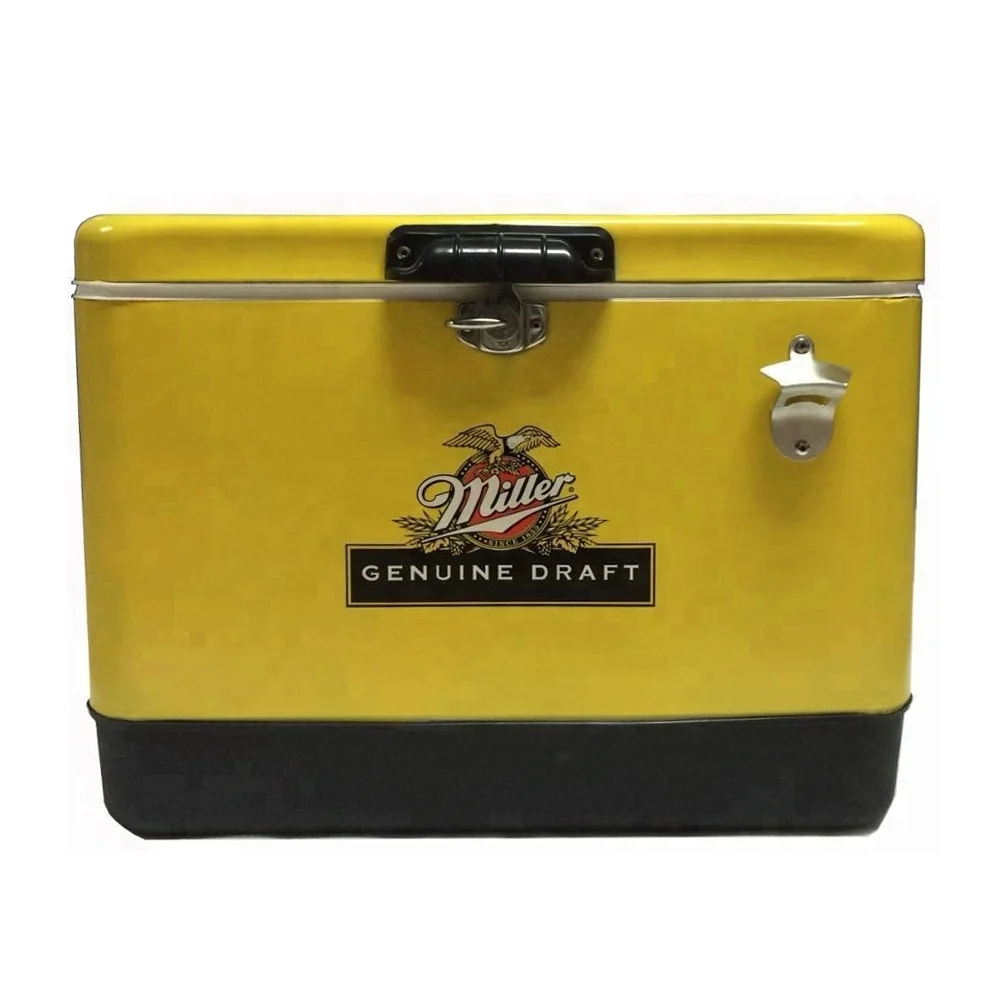 51L Stainless Steel Ice Cooler Box For Outdoor Activity, Keep Cool And Fresh Metal Box 5