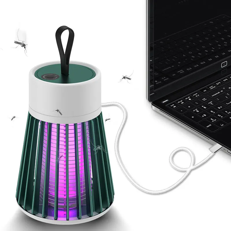 Electric Shock Mosquito Killer Lamp UV Light Anti Mosquito Trap Outdoor Camping Lighting USB Plug-in Model without Battery Mosquito Killer Lamp Mosquito Lamp