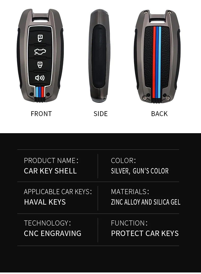 Custodia per chiave Auto in lega per Haval H6 Jolion H9 H6S F7 F7X F7H H7 M6 H8 Dargo 2022 custodia portachiavi proteggi accessori Auto - S5dc2ba9f0674440ab014e486f5c381a5v