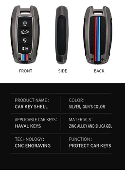 Custodia per chiave Auto in lega per Haval H6 Jolion H9 H6S F7 F7X F7H H7 M6 H8 Dargo 2022 custodia portachiavi proteggi accessori Auto - Custodia per chiave Auto in lega per Haval H6 Jolion H9 H6S F7 F7X F7H