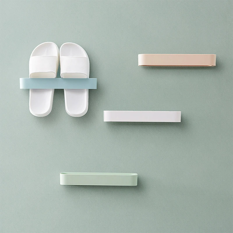 Slipper Rack Self-adhesive Bathroom Wall-mounted Storage Rack Slipper Hook Toilet Drain Toilet Bedroom Shoe Drying Organizer shoe organizer shoe rack