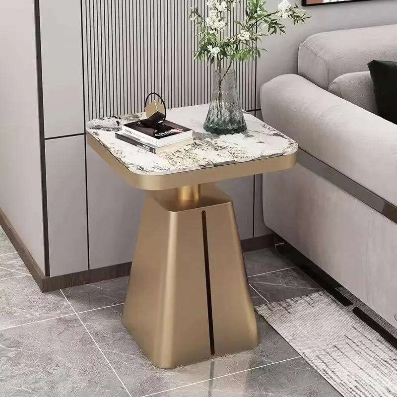 Tavolino semplice in metallo quadrato Glam per soggiorno - immagine 6