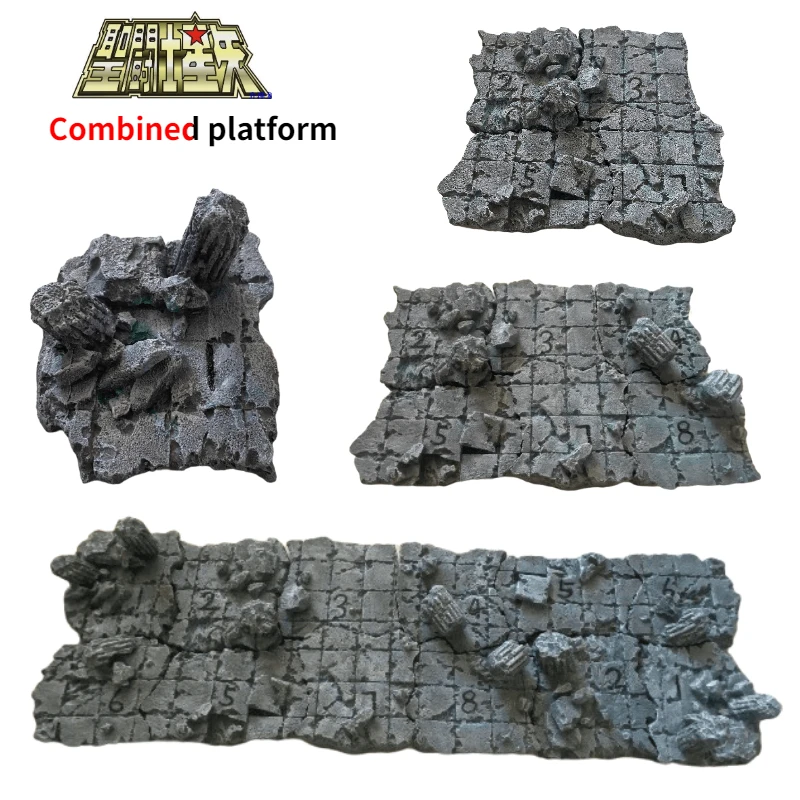 Saint Seiya Combo Floor Saint Cloth Myth Battle Damage Resin Model Scene Model Toys Collezione Hobby