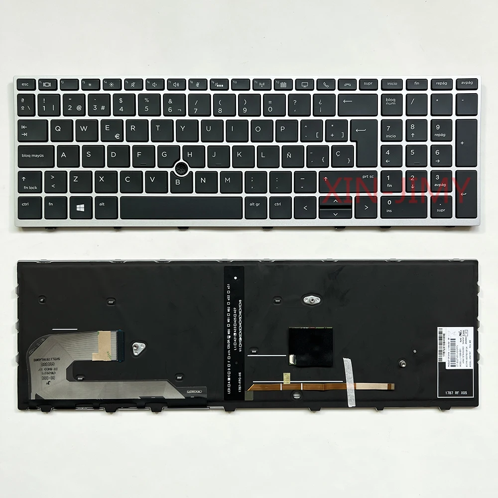 850 G5 Tastiera Retroilluminata Spagnola Per Hp Elitebook 850 G5 855 G5 750 G5 755 G5 Sp Point Frame Muslimate L14366-001 Notebook