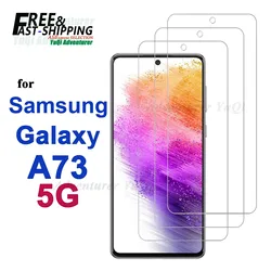 Premium Tempered Glass Screen Protector, 9H Hardness, HD Clarity, Case Friendly - 4 PCS (For Galaxy A73)