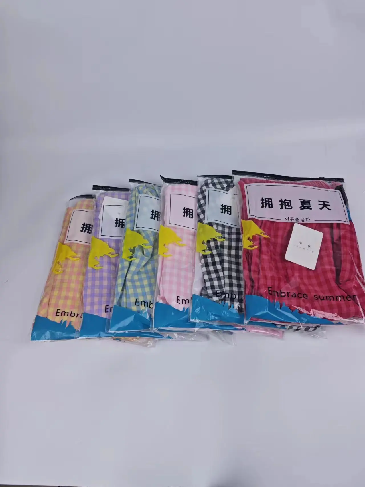 Summer Home Wear Plaid Nine-point Trousers Casual Relaxed Breathable Thin Elastic Waist Trousers Female Students Pajama Pants 6